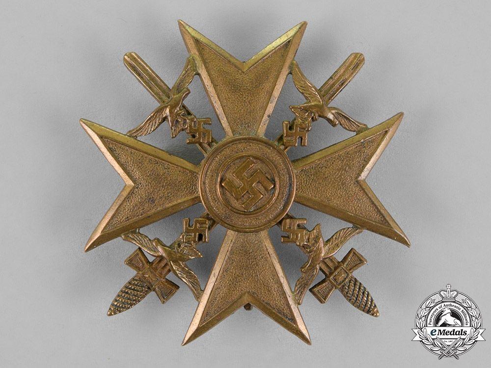 Spanish Cross Logo - Germany, Luftwaffe. A Spanish Cross, in Bronze, with Swords
