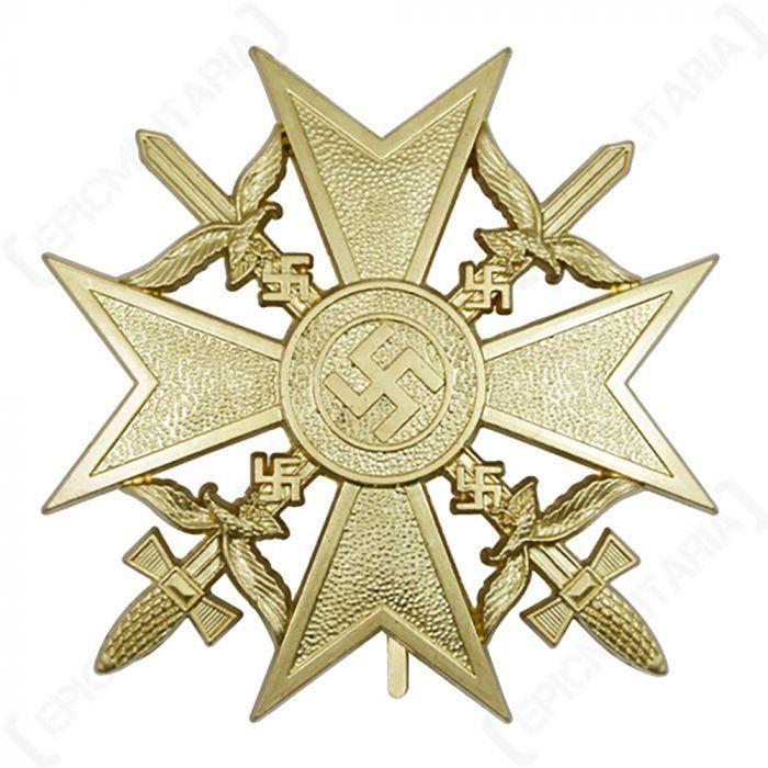 Spanish Cross Logo - Spanish Cross with Swords - Gold