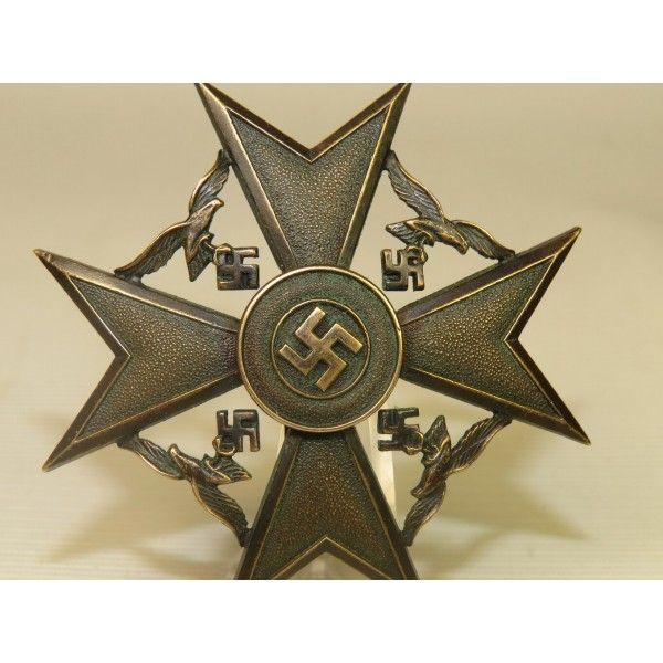 Spanish Cross Logo - Spanish cross in bronze without swords by Steinhauer & Luck, marked L/16-  Medals & Orders