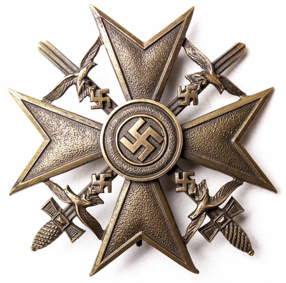 Spanish Cross Logo - Spanienkreuz in Bronze mit Schwertern / Spanish Cross in Bronze with Swords  (by C.E. Juncker)