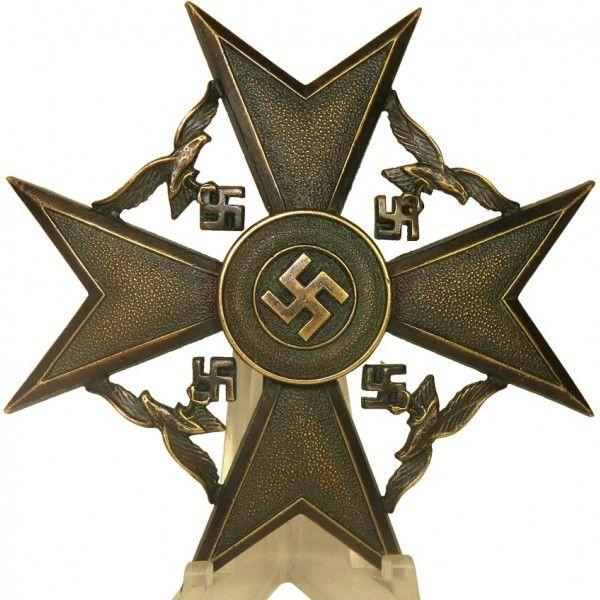 Spanish Cross Logo - Spanish cross in bronze without swords by Steinhauer & Luck, marked L/16-  Medals & Orders