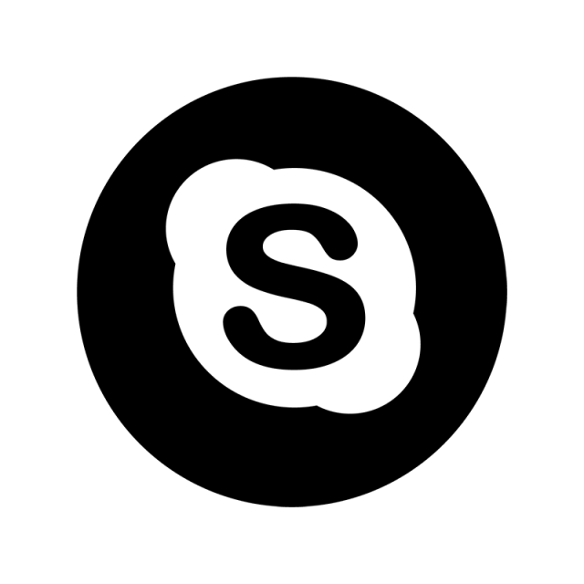 Black Skype Logo - Skype Black & White Icon, Skype, Social, Media PNG and Vector ...