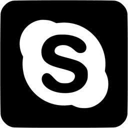 Black Skype Logo - Black skype 3 icon - Free black site logo icons