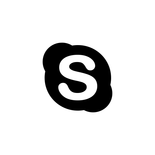 Black Skype Logo - Skype, Logo icon