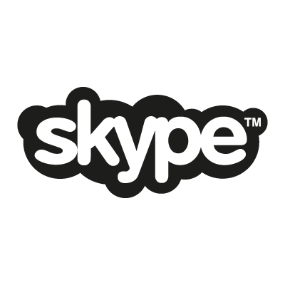 Black Skype Logo - Skype black vector logo free download