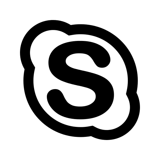 Black Skype Logo - skype outline icon | iconshow