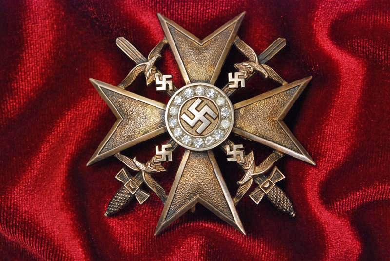 Spanish Cross Logo - WWII GERMAN SPANISH CROSS IN GOLD W DIAMONDS
