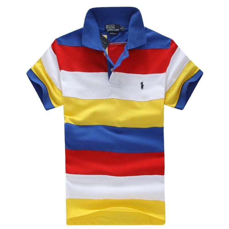 Striped White and Blue and Yellow Logo - ralph lauren blouse, New striped polo men polo shirt white/blue/gray ...