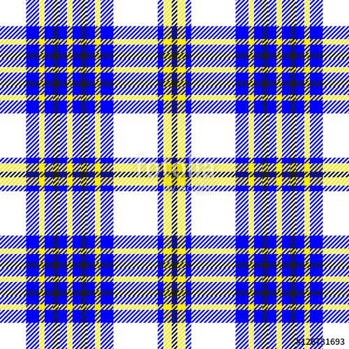 Striped White and Blue and Yellow Logo - Seamless tartan plaid pattern. Vector checkered wallpaper print ...