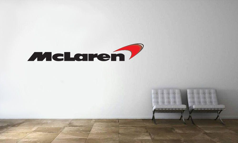 McLaren Racing Logo - McLaren Logo Wall Decal Luxury Sport Racing Car Decor Art Mural ...