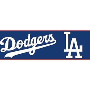 Red White Blue Baseball Logo - Wallpaper Border MLB Licensed Los Angeles Dodgers Baseball Team Red ...
