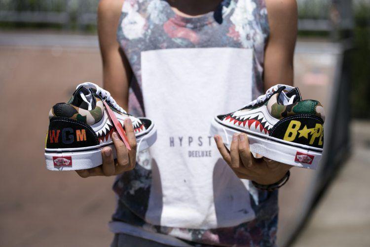 Old BAPE Logo - Too Cool For Skool: Check Out These Vans Old Skool Customs Inspired ...