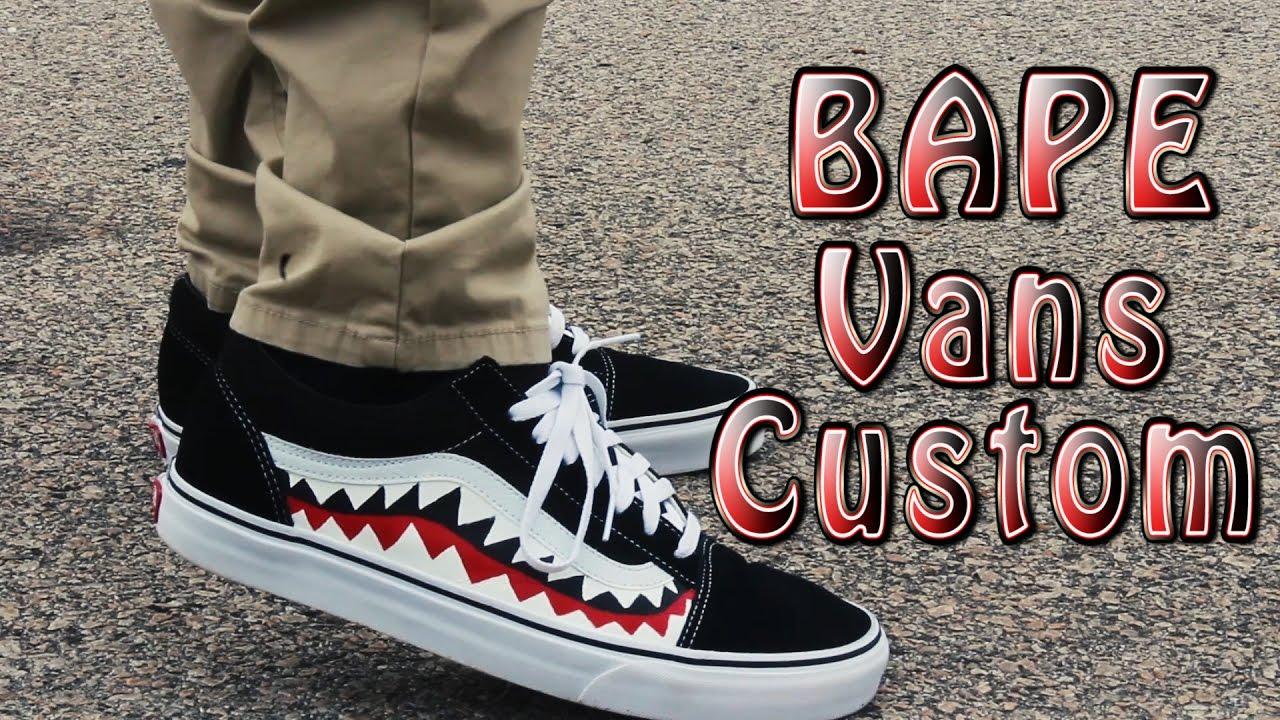 Old BAPE Logo - Bape Vans Old Skool Time Lapse & On Feet!! - YouTube