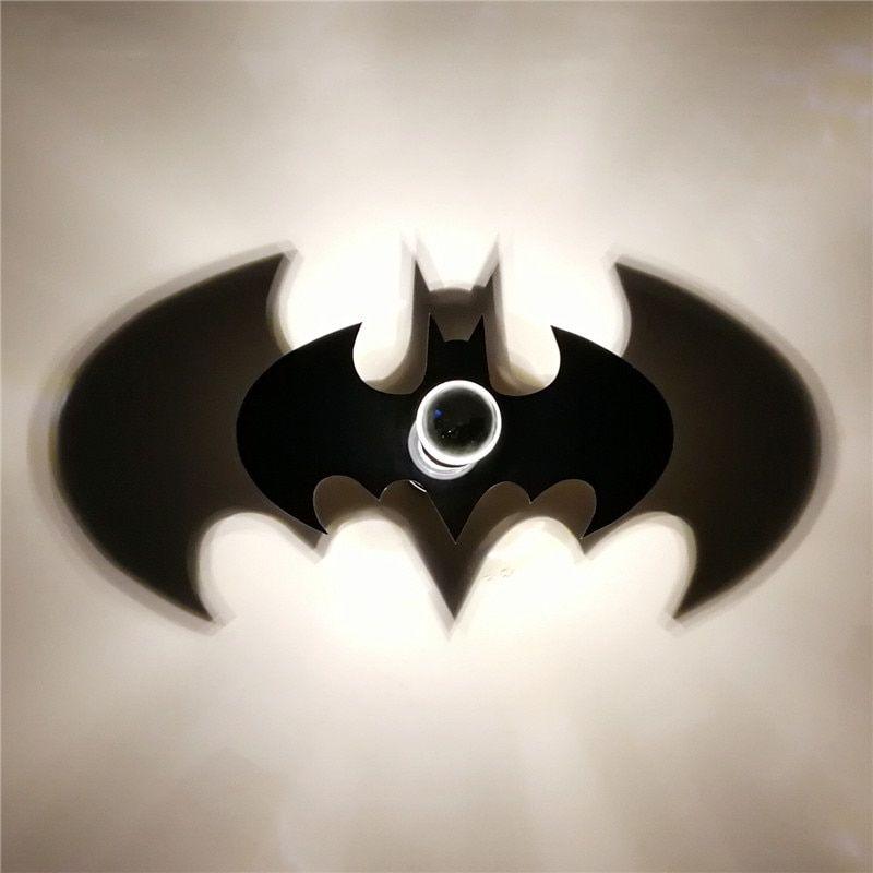 Animal Bat Logo - NEW Animal Bat Wall Lamp Cartoon Batman Logo Warm Night Light E27 ...