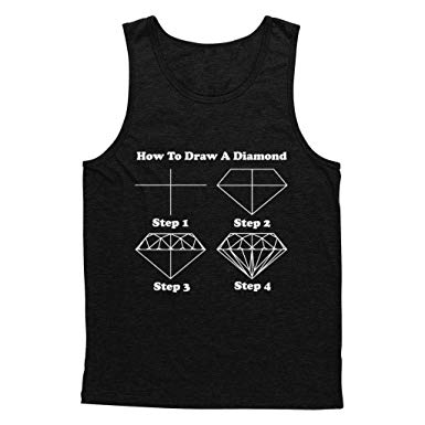 Dope Diamond Logo - How To Draw A Dope Diamond Mens (White on Black) Tank Top (XX-Large ...