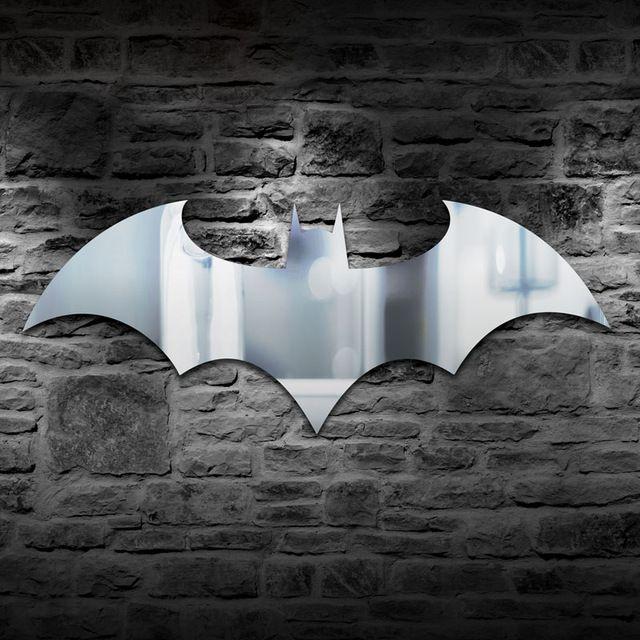 Animal Bat Logo - 1Piece Bat Logo Wall Home Decoration Mirrors Bat Mirror Wall Mounted ...