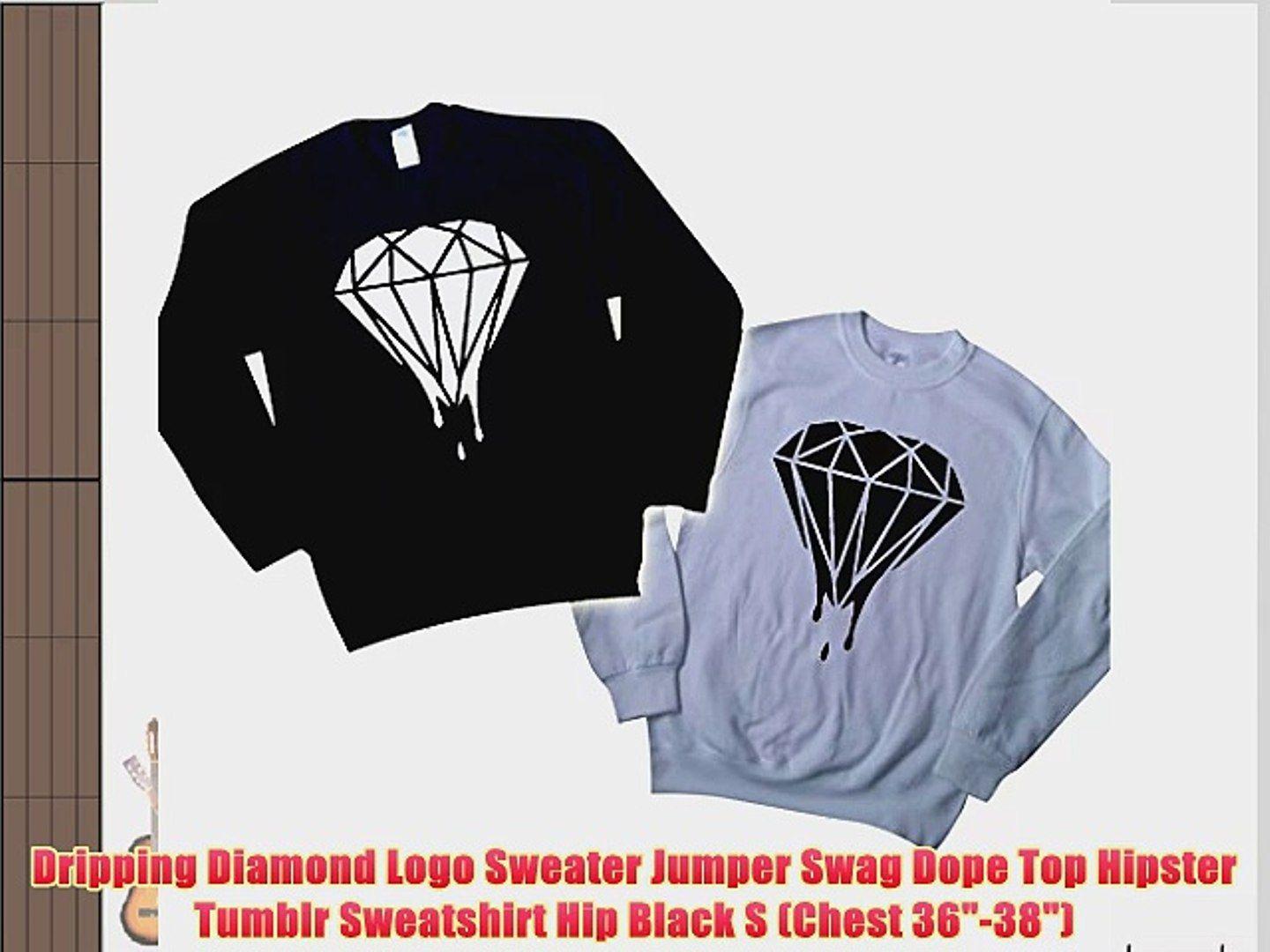 Dope Diamond Logo - Dripping Diamond Logo Sweater Jumper Swag Dope Top Hipster Tumblr