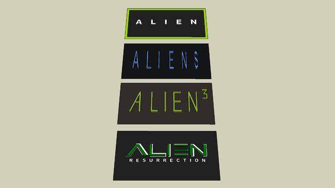 Alien Movie Logo - Alien movie logos | 3D Warehouse