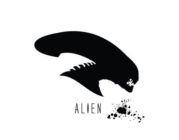 Alien Movie Logo - Alien Xenomorph Silhouette Art Alien vs Predator Alien Alien Head ...