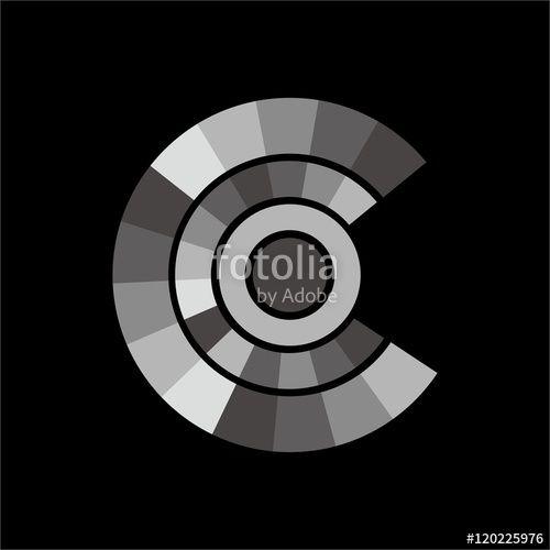 C & Half Circle Logo - C Letters and Semi Circle