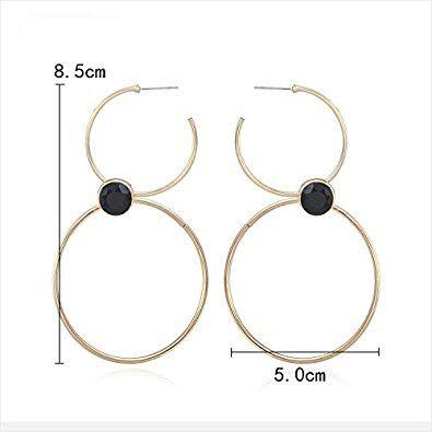 C & Half Circle Logo - earring C-shaped half circle double circle symmetrical long section ...