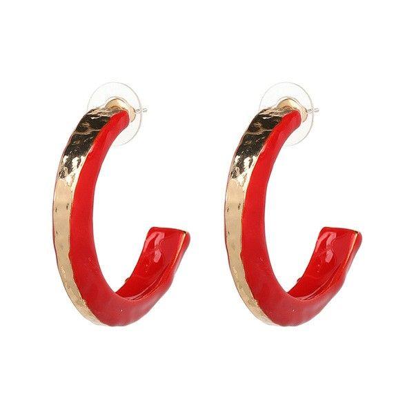 C & Half Circle Logo - C23326 glazed C shape half circle earrings. Yiwuproducts