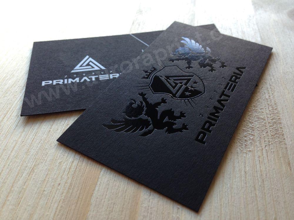 Ultra Black and White Logo - Black and white business cards - matt and smooth textured stocks.