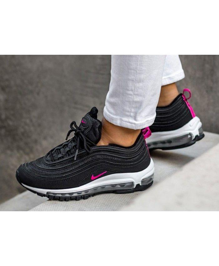 Ultra Black and White Logo - Womens Nike Air Max 97 Ultra Black White Rose Logo Shoes