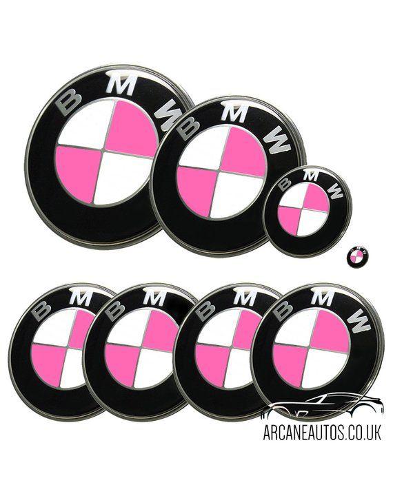 Pink BMW Logo - For BMW Badge Pink Decals Vinyl Wrap Sticker Roundel Emblem | Etsy