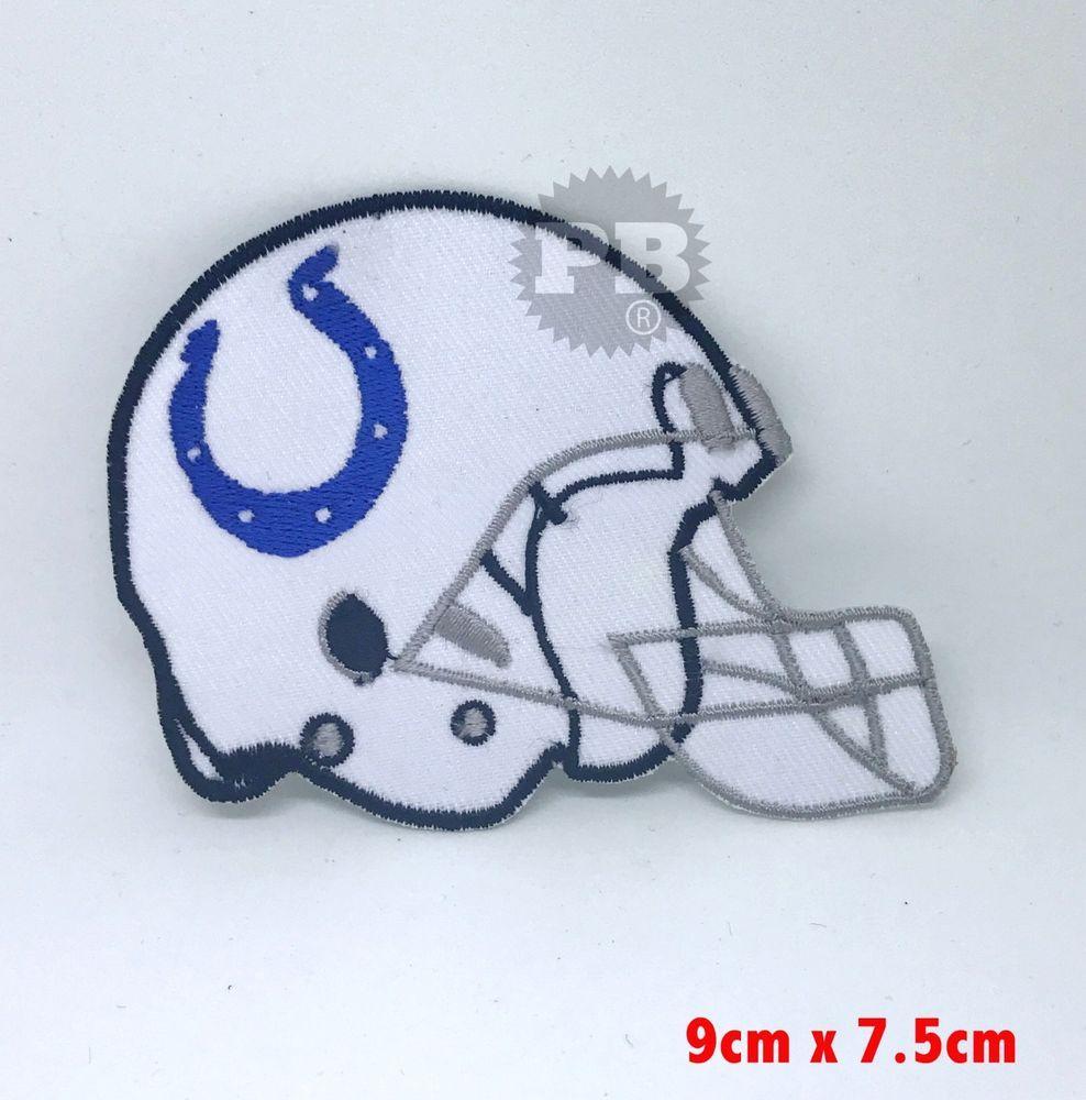 Colts Helmet Logo - NFL INDIANAPOLIS COLTS HELMET PATCH IRON on embroidered patch/badge ...