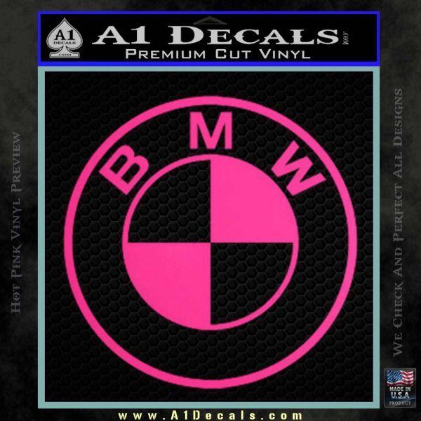 Pink BMW Logo - BMW Decal Sticker ALT A1 Decals