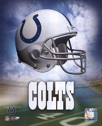 Colts Helmet Logo - Indianapolis Colts Helmet Logo Fine Art Print