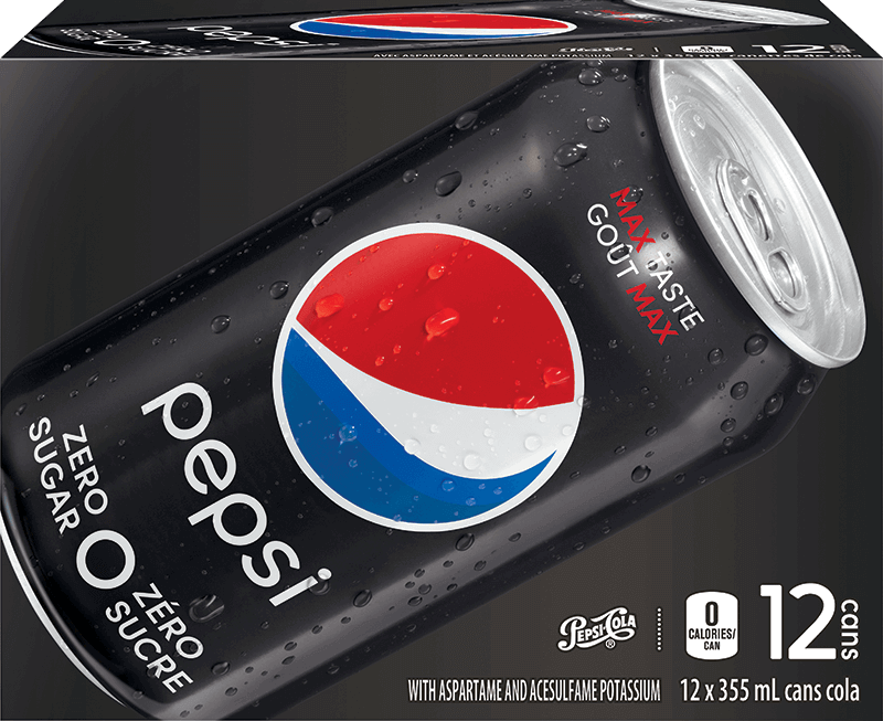Pepsi Zero Logo - Pepsi Zero Sugar 12x355ml