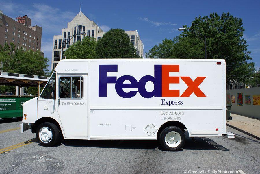 FedEx Truck Logo - FedEx truck with the Carolina First in the background | Greenville ...