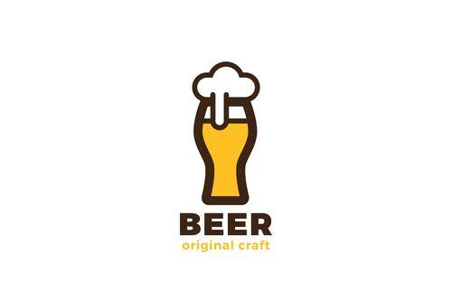 Beer Vector Logo - craft beer glass logo vector free download