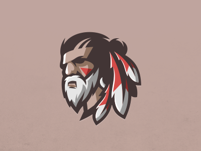 Indeian Cool Logo - Indian With Beard | Popular Dribbble Shots | Logo design, Logos, Design