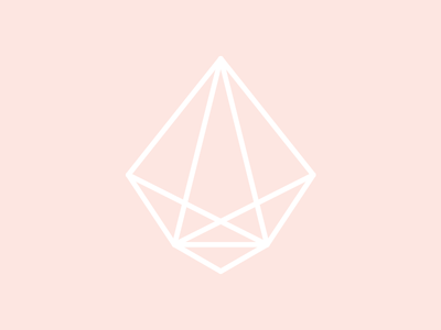Crystal Logo - Crystal - Blush - Geometric Logo | Audrey Elise | Branding ...