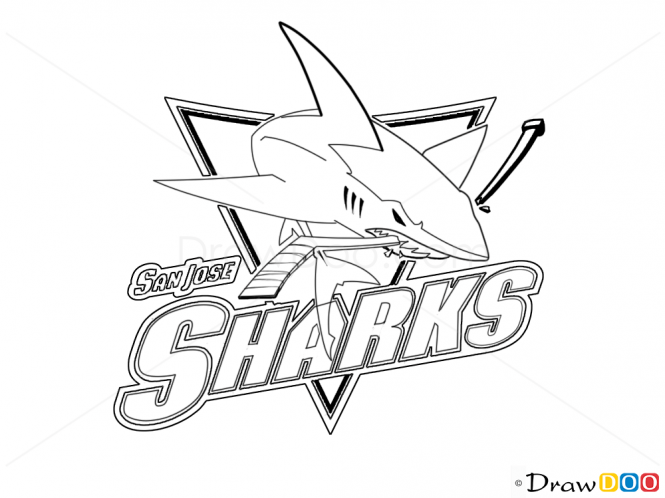 Sharks Hockey Logo - How to Draw San Jose Sharks, Hockey Logos