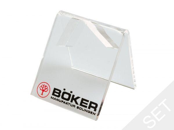 United Boker Logo - Acrylic Stand Set. Heinr. Böker Baumwerk GmbH Solingen