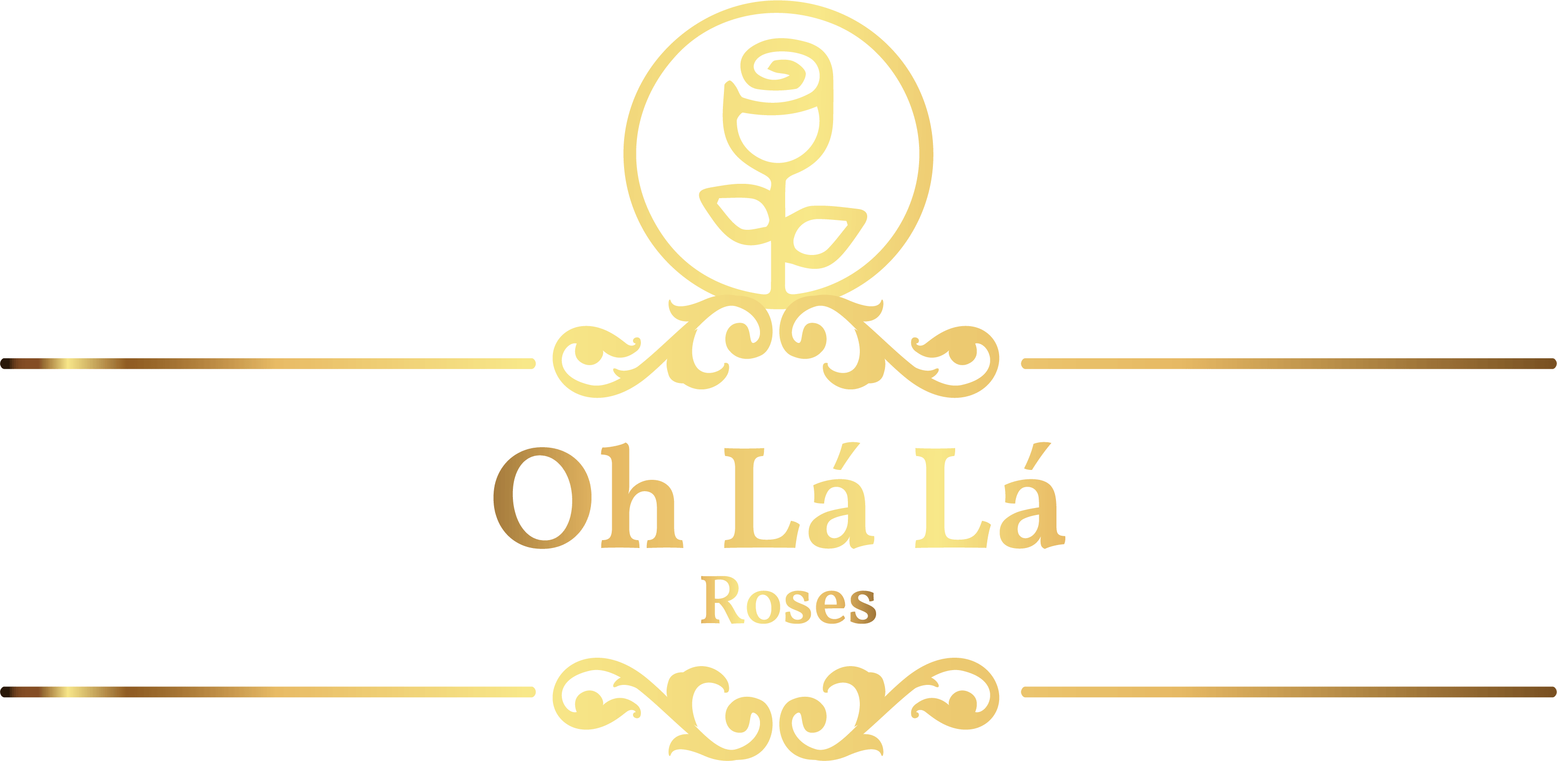 Gold Rose Logo - Oh Lá Lá Roses | Parisian inspired rose arrangements