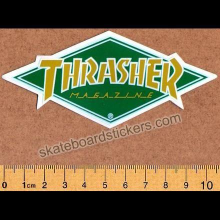 Old Thrasher Logo - Thrasher Magazine Blue Skateboard Sticker - Medium ...