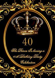Black and Gold Crown Logo - King Gold Royal Black Invitations & Stationery | Zazzle UK