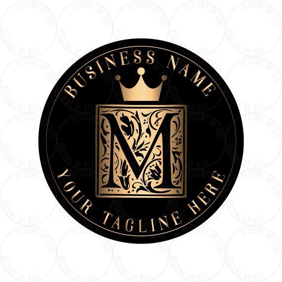 Black and Gold Crown Logo - Custom logo design, gold black crown logo, elegant crown logo design, royal  gold business logo design, logo gold elegant crown black design