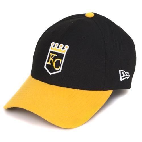 Black and Gold Crown Logo - Mizzou MLB KC Royals Crown Logo Black and Gold Adjustable Cap