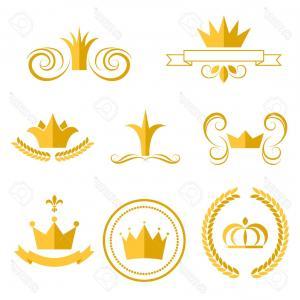 Black and Gold Crown Logo - Stock Illustration King Queen Couple Design Black