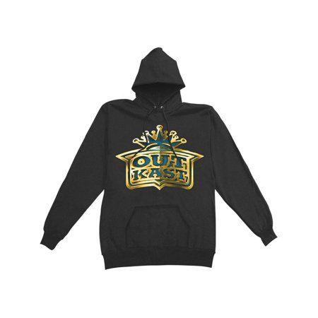 Black and Gold Crown Logo - Outkast Men's Gold Crown Logo Hooded Sweatshirt Black