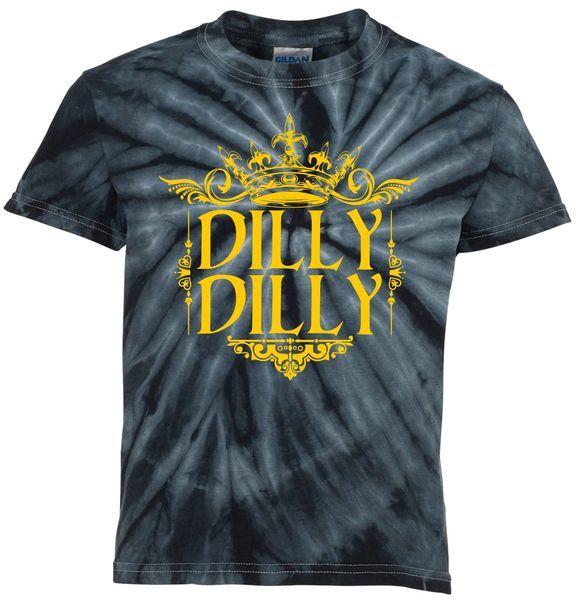 Black and Gold Crown Logo - Dilly Dilly Gold Crown Logo Kids Tie Dye T Shirt