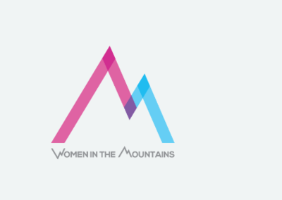 Mountains Pink Blue Line Logo - The Mountain Life - Erica Tingey - Women in the Mountains | KPCW