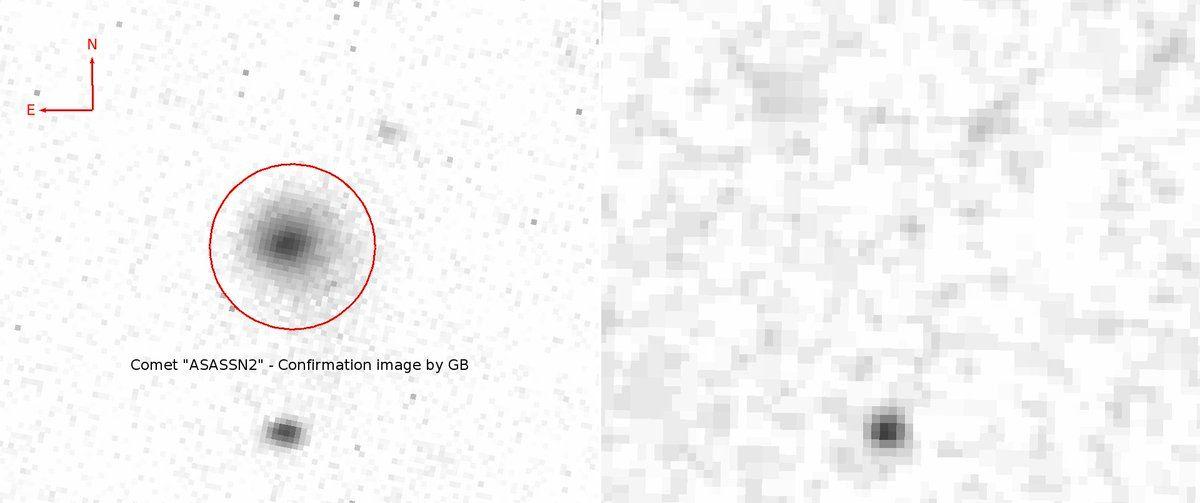 SN in Red Circle Logo - ASAS SN New Comet Discovery Has Now Been Posted To