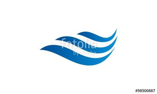 Wavy Blue Lines Logo - Three blue lines Logos